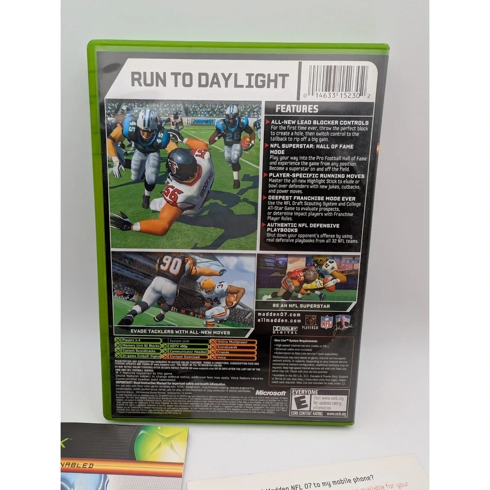 Madden NFL 07 (Microsoft Xbox, 2006) Complete W/ Insert Excellent Condition
